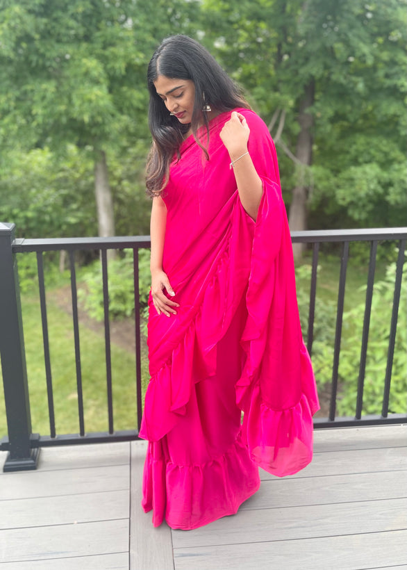 Ruffle Ready to Wear Sarees